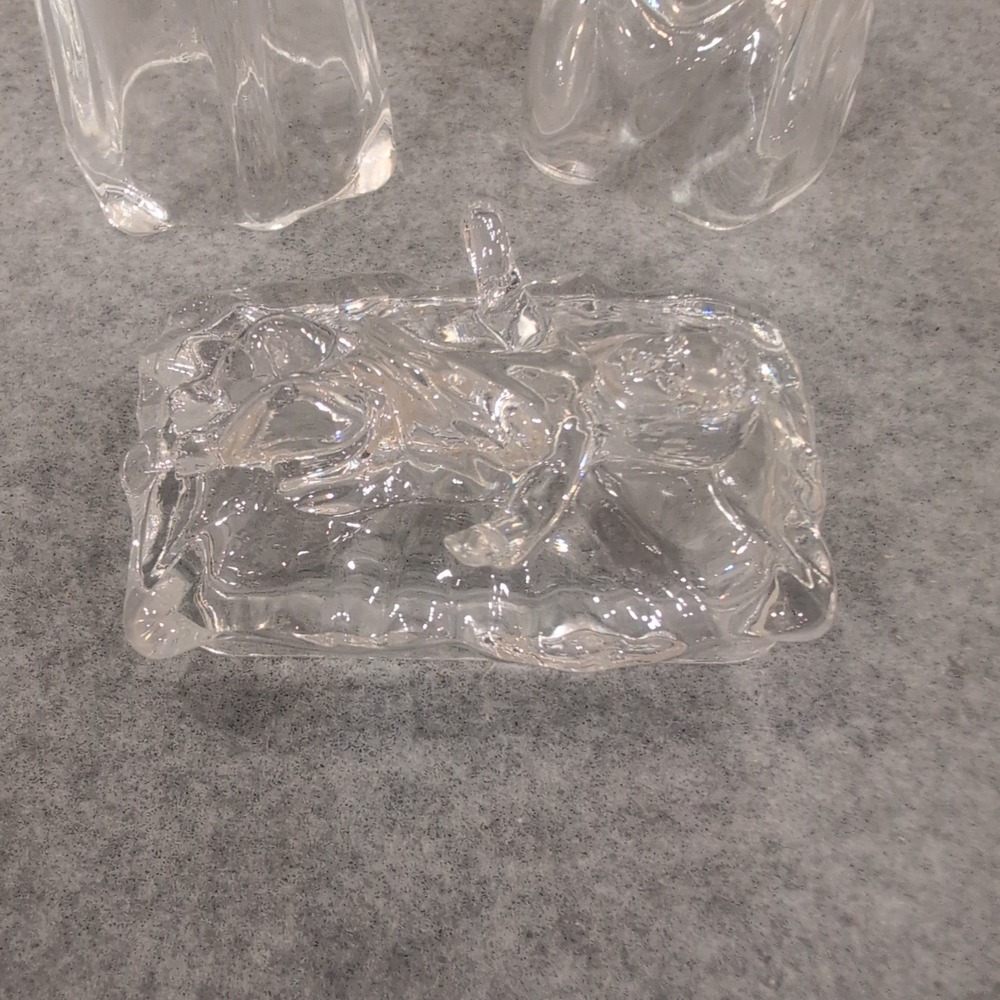 Cristal d'Arques France Lead Crystal 3 Piece Nativity Set Mary Joseph Jesus 1994 - Picture 2 of 7